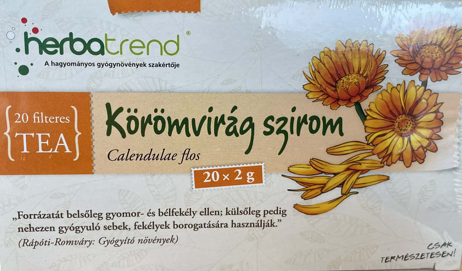 Körömvirág szirom filteres tea (20x2g)